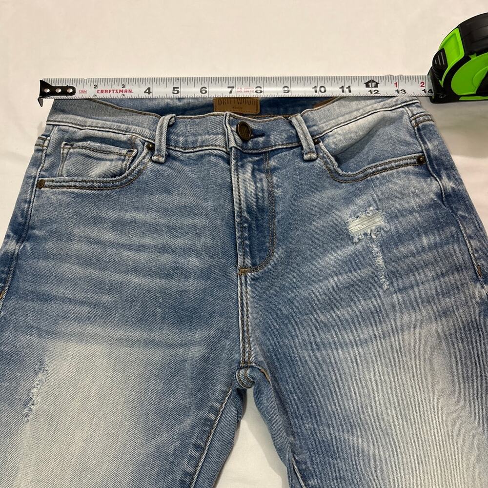 Driftwood Women’s 26 Roxy Kick Flare Cropped Jeans Distressed Embroidered Floral - Picture 12 of 12